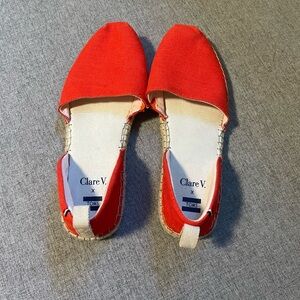 Clare V TOMS • orange/red Espadrilles • size 11